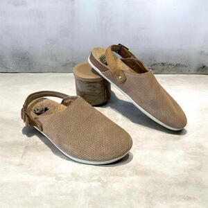 Reef Cushion Sage SE Brown Perforated Leather Cork Sandals Men’s Sz 10 Slingback